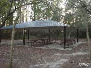 picnic pavilions at mccal everitt park bay county florida