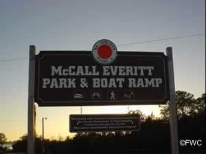 mccall everitt park and boat ramp sign