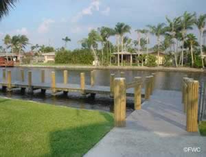 staging dock at colohatchee boat ramp in wilton manors