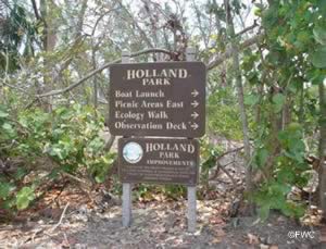 sign at holland park ramp