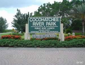 cocohatchee park entrance sign