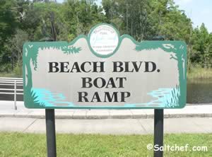 sign at beach boulevard boat ramp jacksonville fl