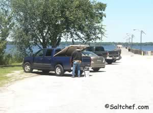 parking at old shands bridge pier