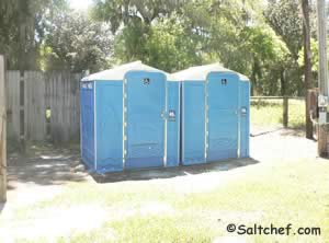 port-o-lets at old shands fishing pier