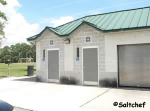 restrooms are up near the front of the park