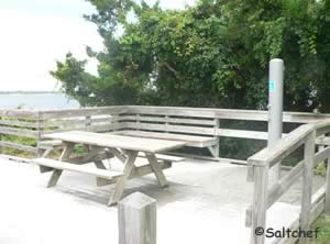 picnic table at north end of george crady