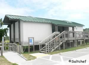 restrooms northern end at george crady pier