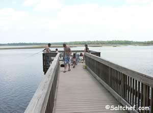 fishing pier marshes east of pupkin hill state park