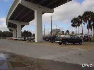 parking at battery park boat ramp in apalachicola florida 32320