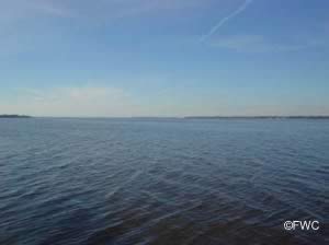 scenic view of ochlockonee bay from bridge boat ramp