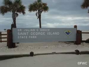 st george island state park sign franklin county florida