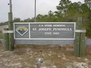 st joseph peninsula state park sign