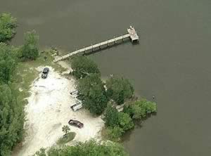 aerial 45th street fishing dock