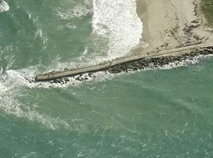 fishing jetty / pier at sebastian inlet south 