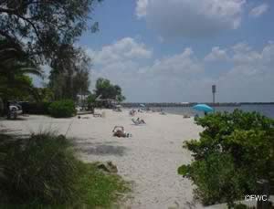 beach at cape coral yacht club lee county florida