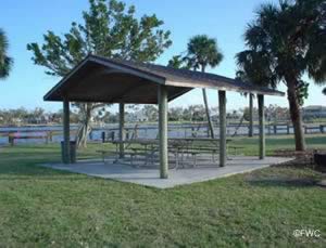 picnic pavilion at sandsprit park stuart florida