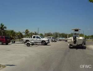 parking for vehicles with boat trailers at harry harris park