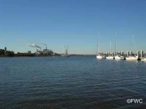 water view at fernadina beach public boat ramp