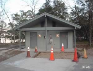restrooms at fred gannon rocky bayou state park boat ramp