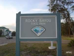sign at rocky bayou state park