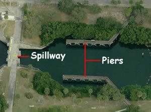 spillway park fishing piers