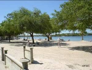 small sandy beach at anclote river park to soak up the sun