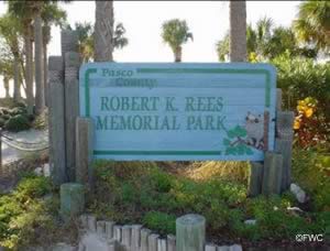 entrance sign at robert rees memorial park pasco county florida