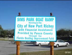 sign at sims park pasco county florida