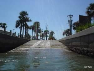 approach to clearwater beach boat ramp
