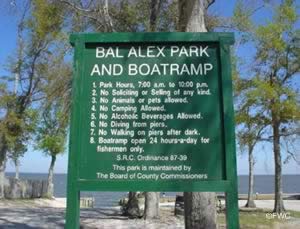 sign at bal alex park
