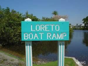 sign at loreto boat ramp nokomis florida