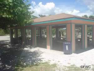 picnic pavilion at manasota beach park in englewood florida