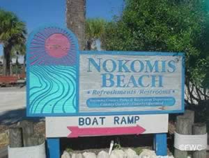 sign at nokomis beach boat ramp