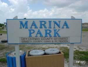 entrance sign to north port marina florida