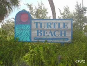 entrance sign to turtle beach