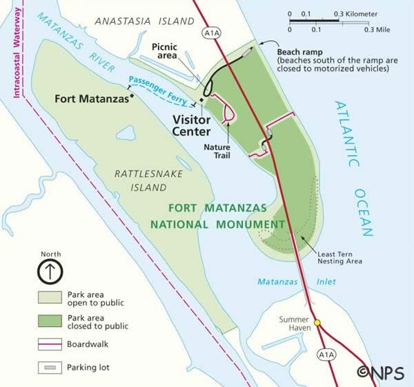 map of fort matanzas