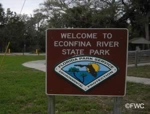 ecofina state park entrance sign