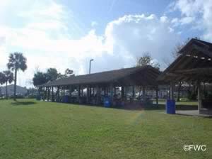 picnic pavilions at bethune point park and boat ramp in daytona beach fl