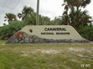 national seashore at canaveral sign