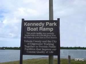 sign at george kennedy park edgewater florida