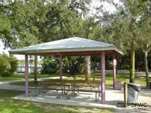 picnic pavilions at river breeze park and boat ramp