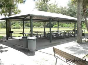 reservable large pavilion at riverbreeze park