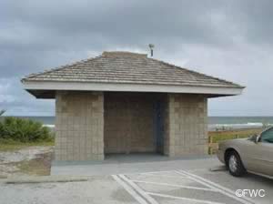 restrooms at turtlemound primitive ramp cape canaveral national seashore