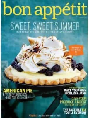 bon appetit Magazine cover