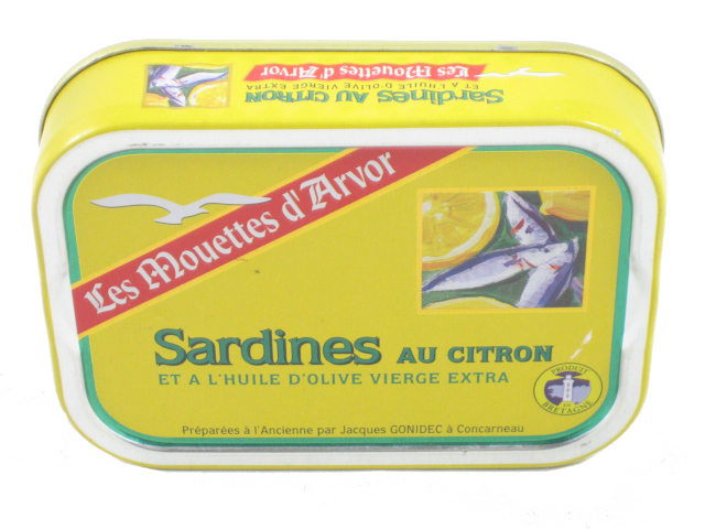 Sardines imported from Brittany