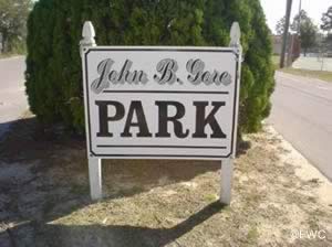 john b gore park sign