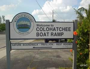 sign at colohatchee ramp
