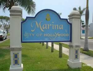 Sign at Hollywood Marina ramp
