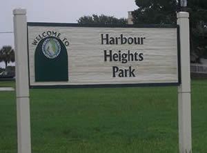sign at harbor heights park