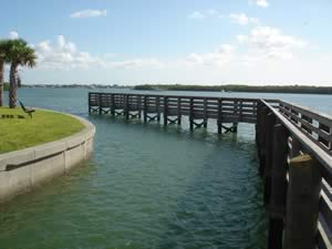 fishing pier at chadwick park englewood beach